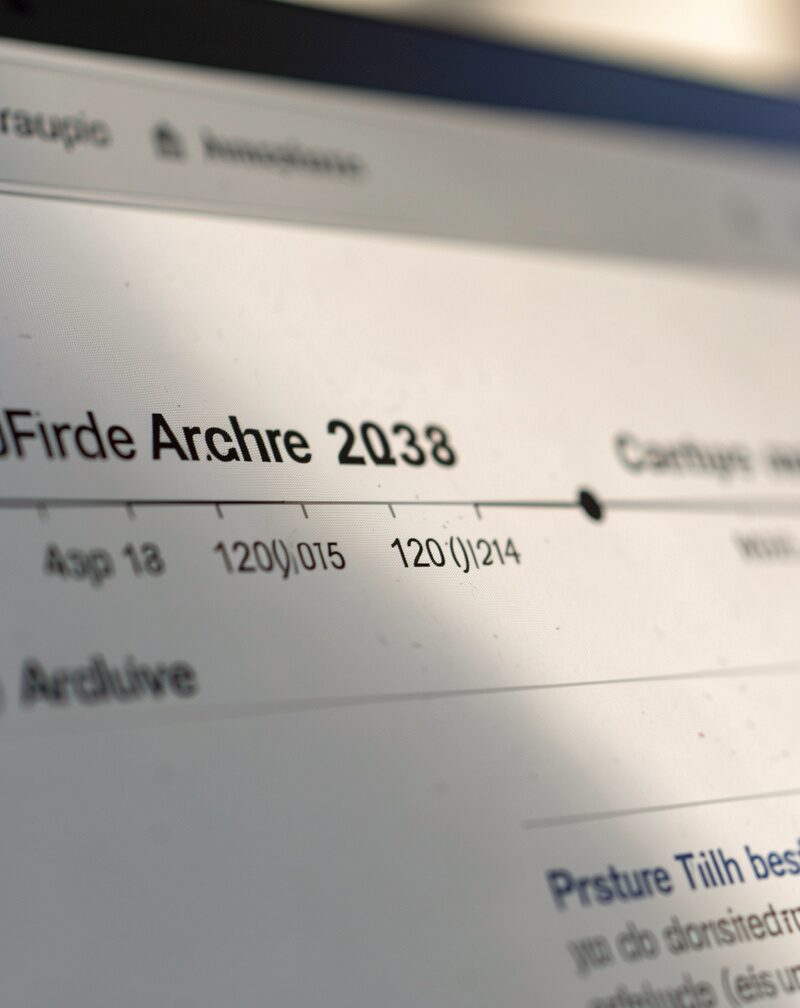 A close view of an archived page's date stamp and capture year
